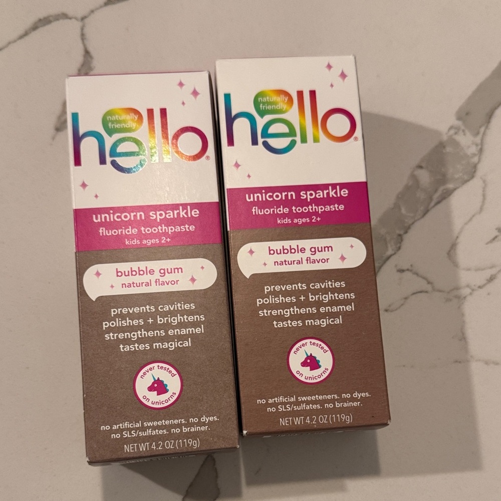 Unicorn Sparkle Bubble Gum Kids Toothpaste - Pink & Brown